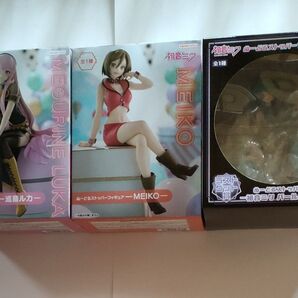 ぬーどるストッパーフィギュア 巡音ルカ、MEIKO、フリューくじ 初音ミク パールカラーVer. 計3体セット
