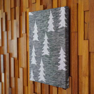 [ postage included ] fabric panel Northern Europe Sweden Fine Little Daymomi. tree black art panel interior ornament A4 import cloth 