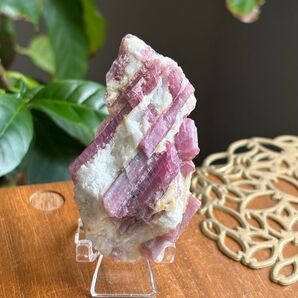 天然石 ピンクトルマリン水晶 原石53g