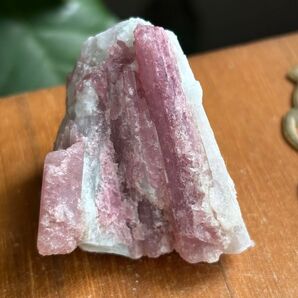 天然石 ピンクトルマリン水晶 原石38g