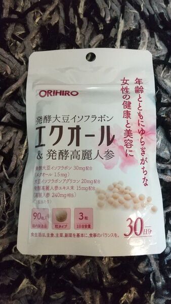 オリヒロ 発酵大豆イソフラボン エクオール&発酵高麗人参 90粒