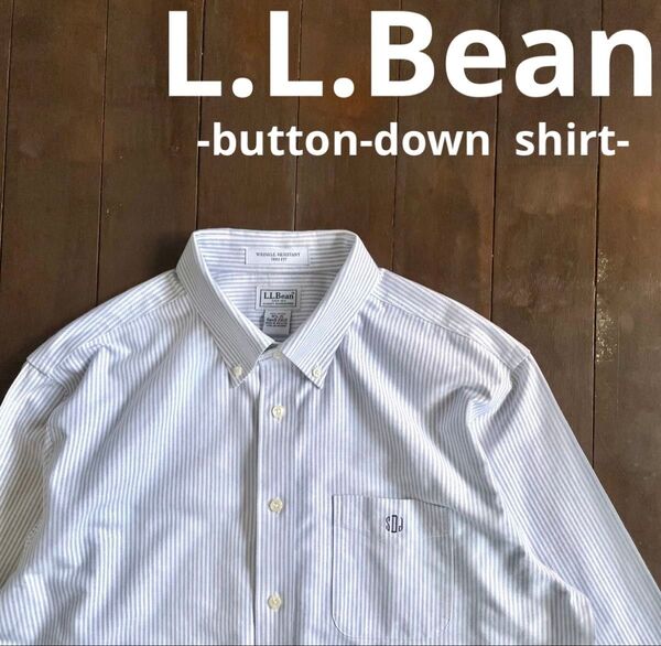 希少!!【L.L.Bean エルエルビーン】ストライプ ボタンダウンシャツ