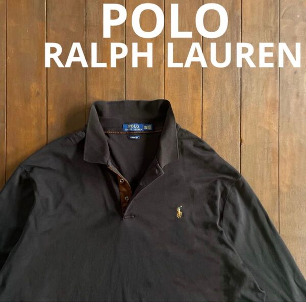 希少!【POLO RALPH LAUREN 】長袖ポロシャツ スウェード