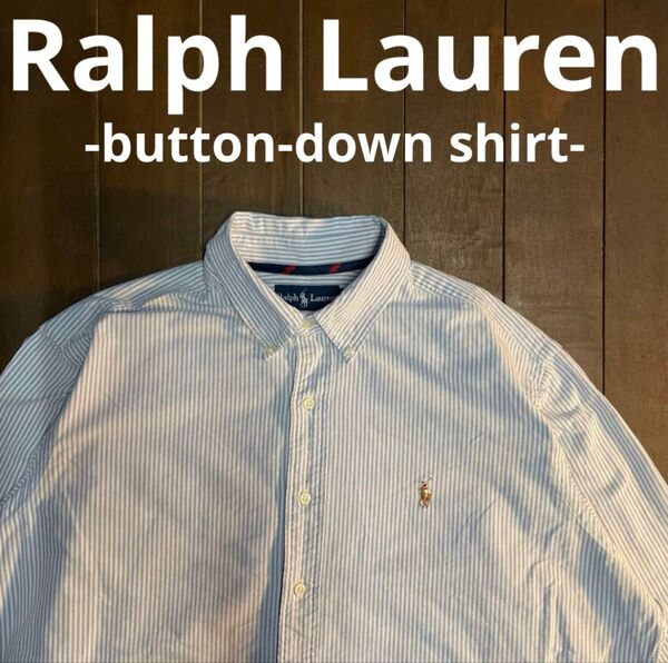 レア刺繍!!【Ralph Lauren ラルフローレン】シャツ カレッジロゴ