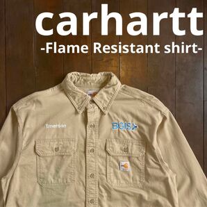 レア!!【Carhartt カーハート】FRワークシャツ 企業ロゴ