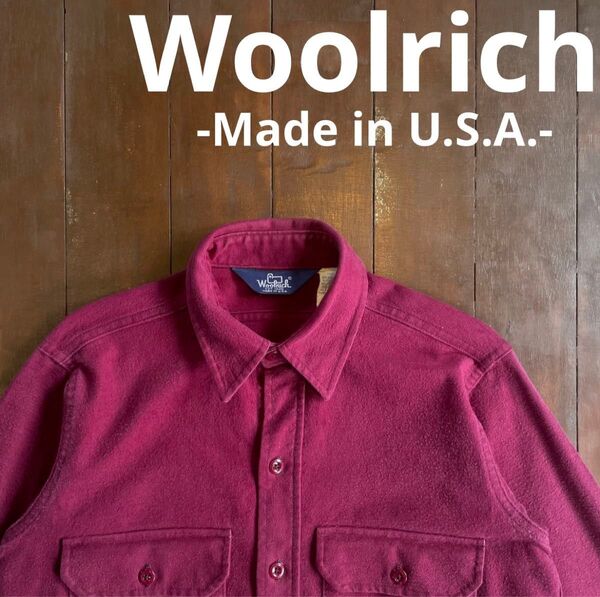 USA製!【Woolrich ウールリッチ】長袖フランネルシャツ