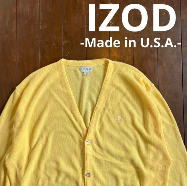 希少!!【IZOD アイゾッド】USA製 カーディガン XXL ビンテージ