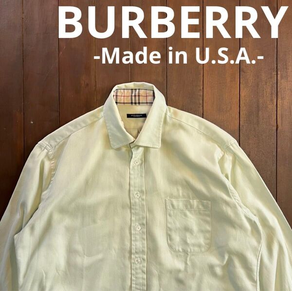 希少!USA製【BURBERRY バーバリー】チェック 長袖シャツ