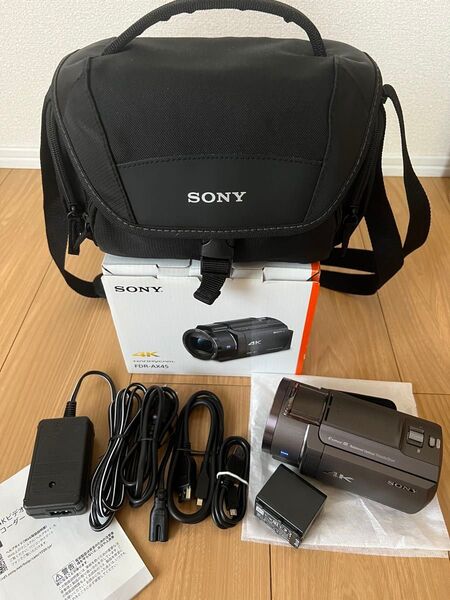 未使用SONY FDR-AX45 4Kビデオカメラ バッグ付き