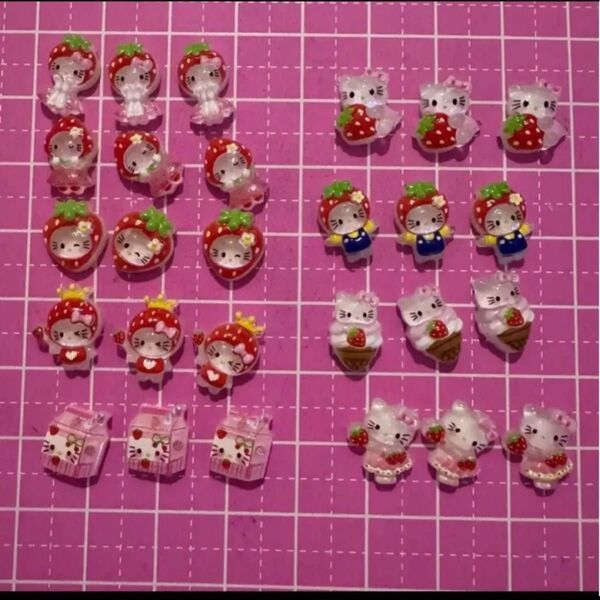 ネイルパーツ いちご キティ 27p