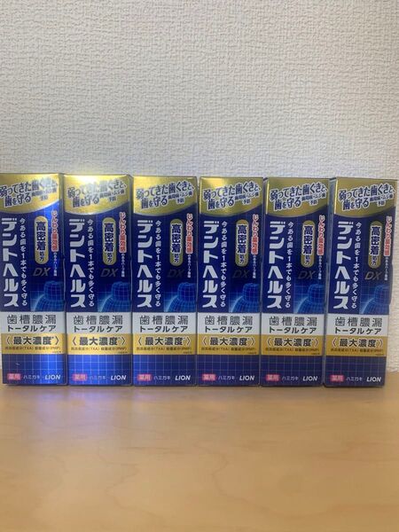 ライオン デントヘルス薬用ハミガキDX85g × 6本