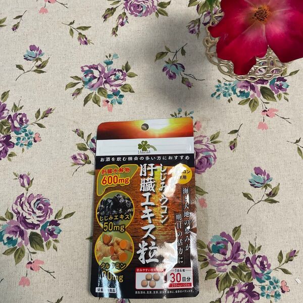 くらしリズム しじみ ウコン 肝臓エキス粒 30日分 (120粒) 肝臓水解物 クルクミン 紫ウコン お酒を飲む機会の多い方に