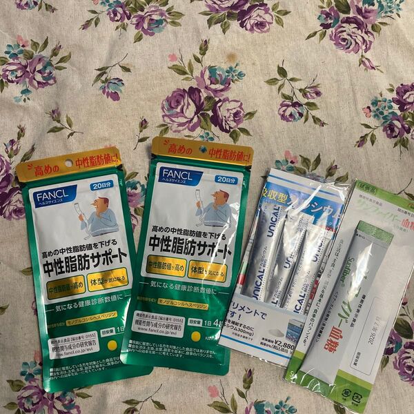 FANCL (ファンケル) 中性脂肪サポート 20日分 (80粒) ×2個セット 40日分 試供品おまけ付き