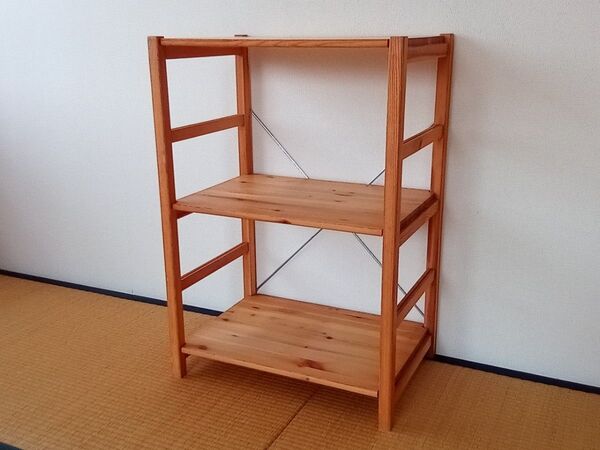 無印良品 パイン材ユニットシェルフ 58cm幅 小■パイン無垢材 天然木 棚 収納家具 良品計画