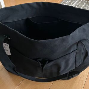 キャンバストートバッグ 大容量 ブラック
