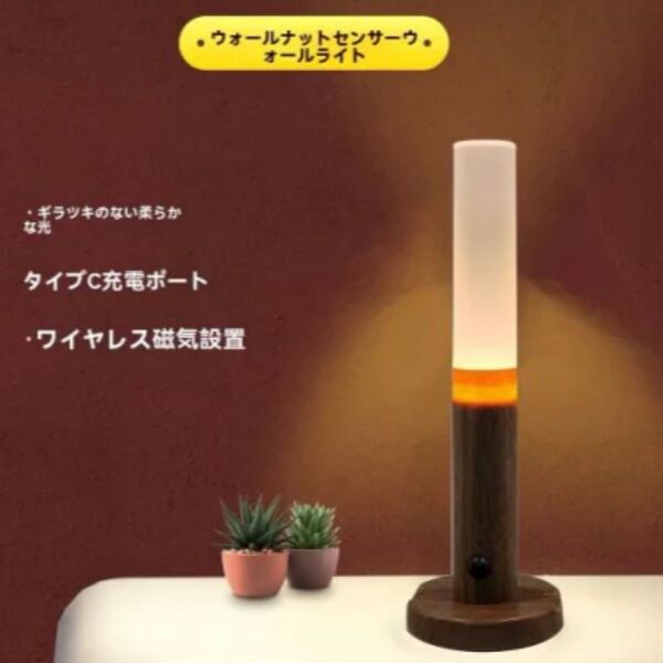 センサーライト 人感センサーライト 木製 充電式 室内 玄関 廊下 マグネット LED ナイトライト 自動点灯 足元灯 おしゃれ