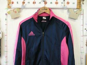 ♪服3804_P5♪ 長袖　トラックジャケット（ジャージの上） adidas アディダス サイズＳ Used ～iiitomo～