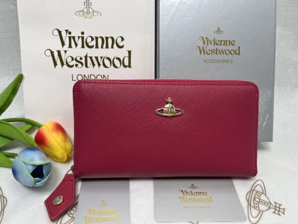 ヴィヴィアンウエストウッド Vivienne Westwood ラウンドファスナー長財布 小銭入れ付き メンズ レディース 01