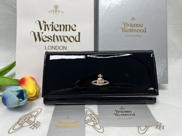 ヴィヴィアンウエストウッド 二つ折り財布 Vivienne Westwood 長財布 黒 メンズ レディース 財布 新品 19