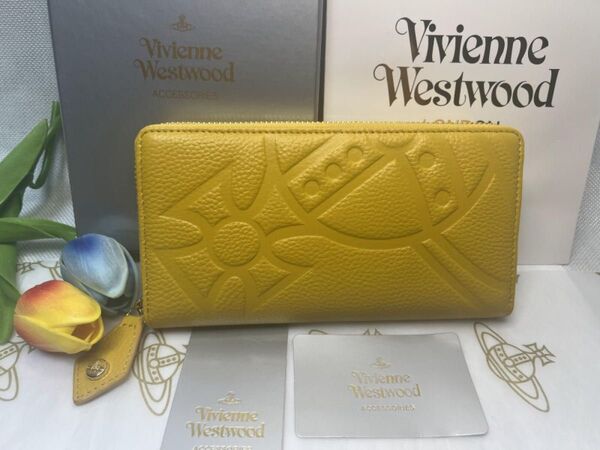 Vivienne Westwood 財布 ヴィヴィアンウエストウッド 長財布 型押し ラウンドファスナー プレゼント新品未使用37