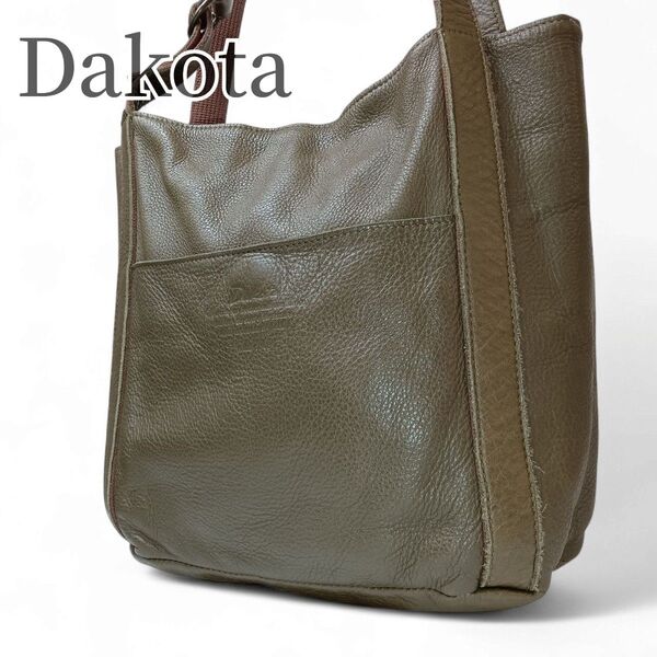 【美品】ダコタ Dakota ラポール トートバッグ ハンドバッグ 肩掛け オリーブグリーン