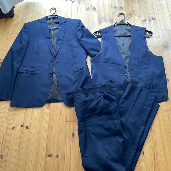 クリーニング済み renoma homme スーツ セットアップ 上下3ピースセット