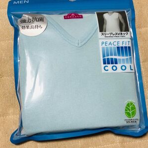 トップバリュ PEACE FIT COOL スリーブレスVネックTシャツ XL メンズ
