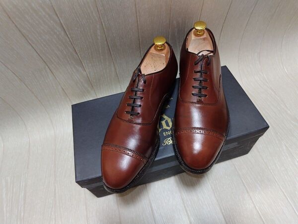 中古 オールデン Alden クォーターブローグ ビジネスシューズ ミディアムブラウン US7.5 25.5