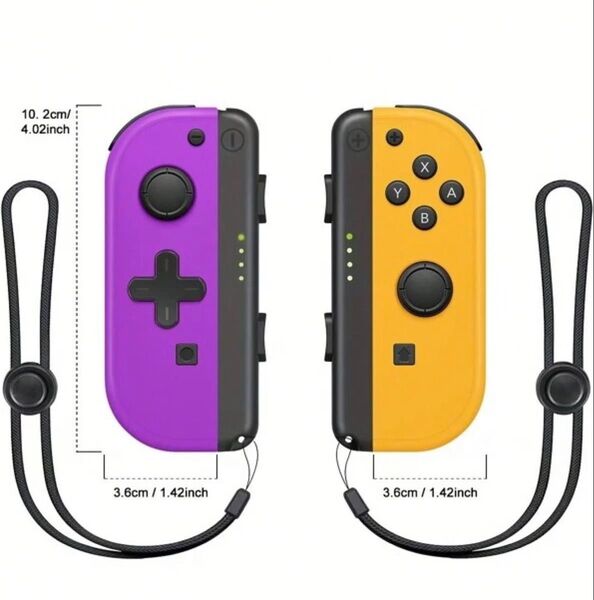 ネオンオレンジ ネオンパープル 紫 ブラック 黒 スプラ スイッチ ジョイコン互換 コントローラー 左右