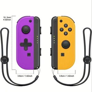 Switch ネオンオレンジ ネオンパープル 紫 ブラック 黒 スプラ スイッチ コントローラー 左右 ジョイコン互換品