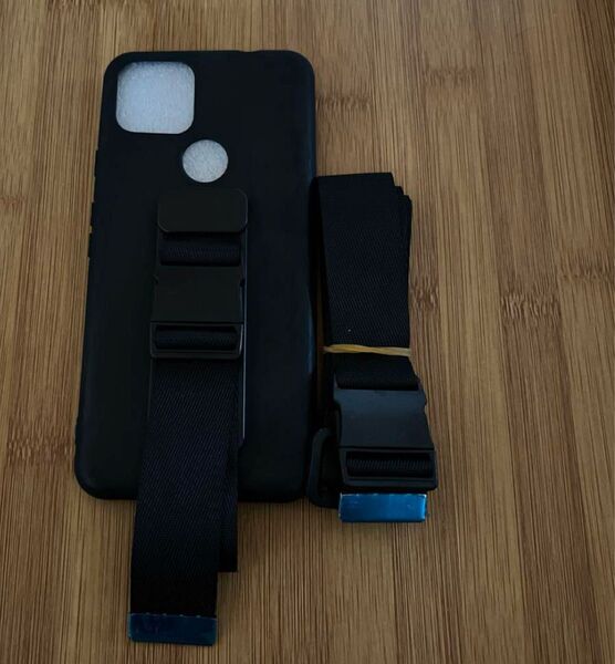 ソフトTPUストラップフォンケース Pixel 5a ブラック 未使用品