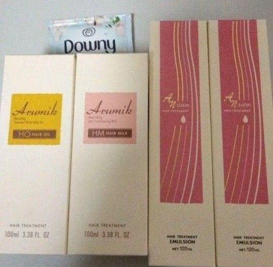 洗い流さないトリートメント4本 アルガンオイル配合 美容室専売品 スタイリング ヘアミルク アルミックヘアオイル変更可能 送料込み