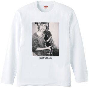 【新品】カート・コバーン ロング tシャツ ニルバーナ パロディ 面白い おもしろ 海外 プレゼント バンド ロック グッズ