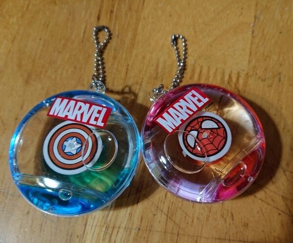 MARVEL オイルチャーム キーホルダー スパイダーマン キャプテンアメリカ