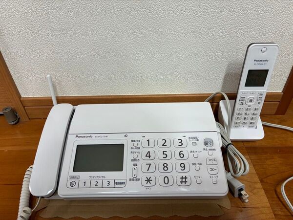 パナソニック KX-PD215-W 子機:KX-FKD404-W1 ファックス Panasonic おたっくす ホワイト