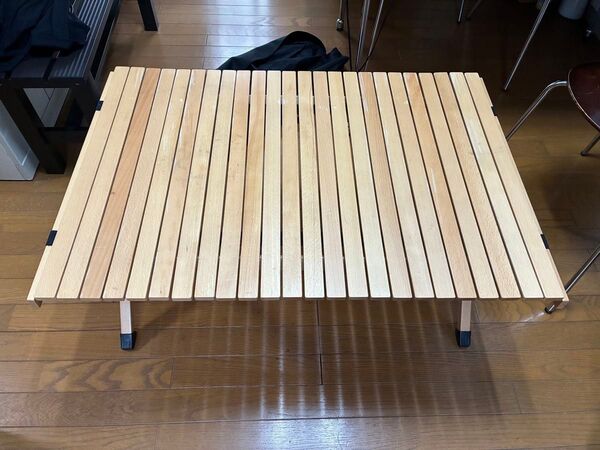 Hilander ハイランダー ウッドロールトップテーブルロールテーブル 90cm ナチュラルカラー
