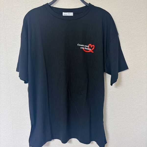 Helm 半袖Tシャツ ブラック 黒色 レディース Lサイズ ハート