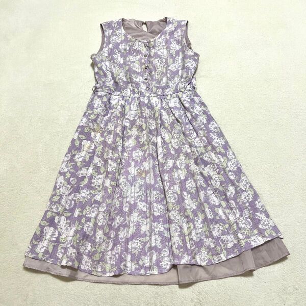 axes femme アクシーズファム ロングワンピース 花柄 Mサイズ