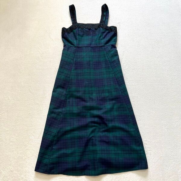 axes femme アクシーズファム ロングワンピース チェック Mサイズ