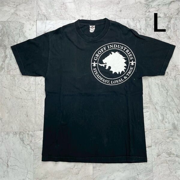 ★一点物★ Tシャツ プリントロゴ 半袖 メンズ L 海外 メキシコ製 ブラック ビンテージ 黒