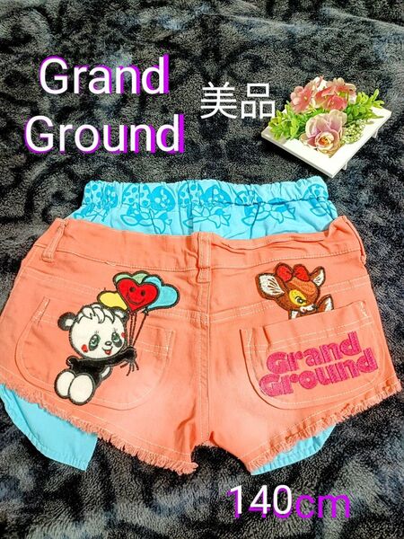 GrandGround グラグラ ジャム ラブレボ ショートパンツ 140cm パンダ JAM 派手 カラフル
