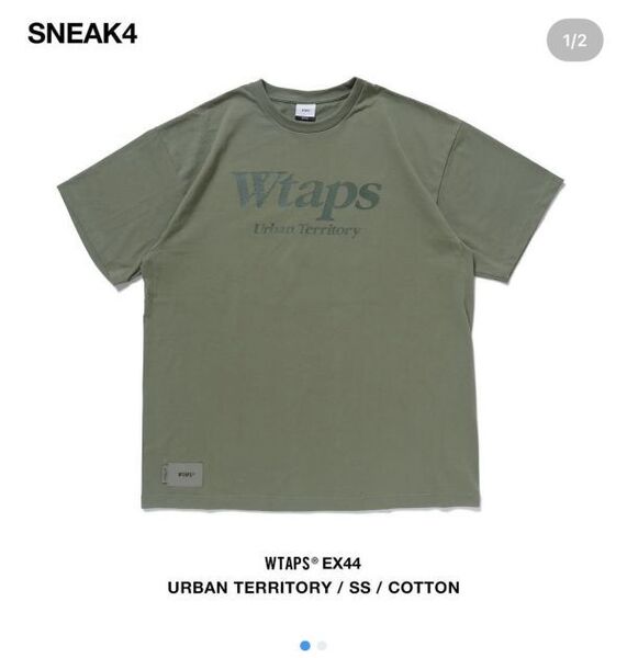 【 美品 WTAPS 22SS URBAN TERRITORY/SS/COTTON Navy 03 L 】 Tシャツ 半袖 紺 ダブルタップス ロゴ