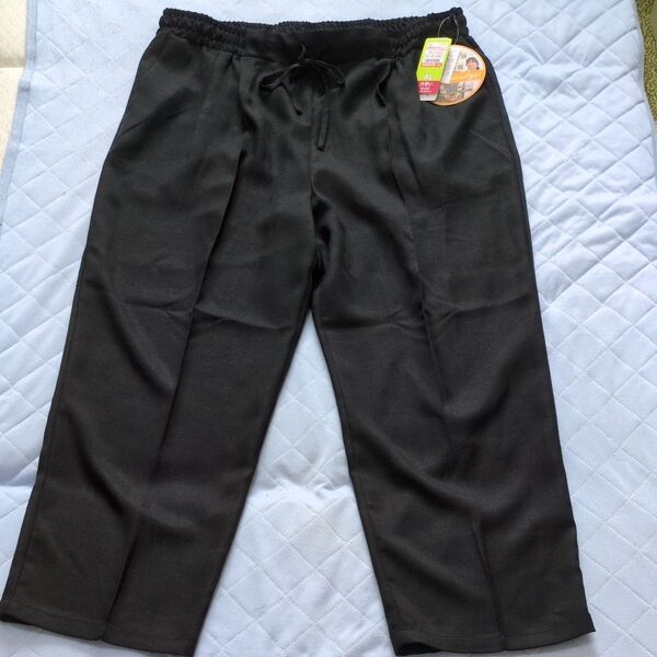 【4L】しまむら 黒色パンツ ひも付きウエストゴム タグ付き新品未使用