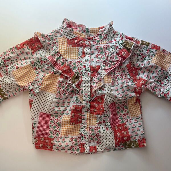 fish&kids MULTIFLOWERS AND STRAWBERRY BLOUSE 2-3y