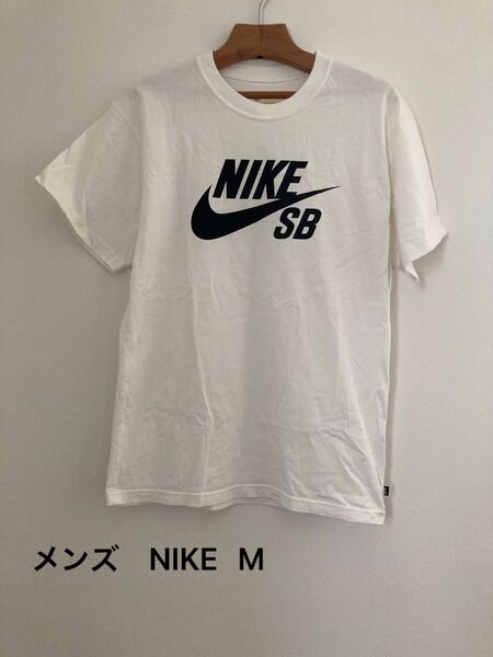 メンズ NIKE SB ビッグロゴプリント 半袖Tシャツ ホワイト M