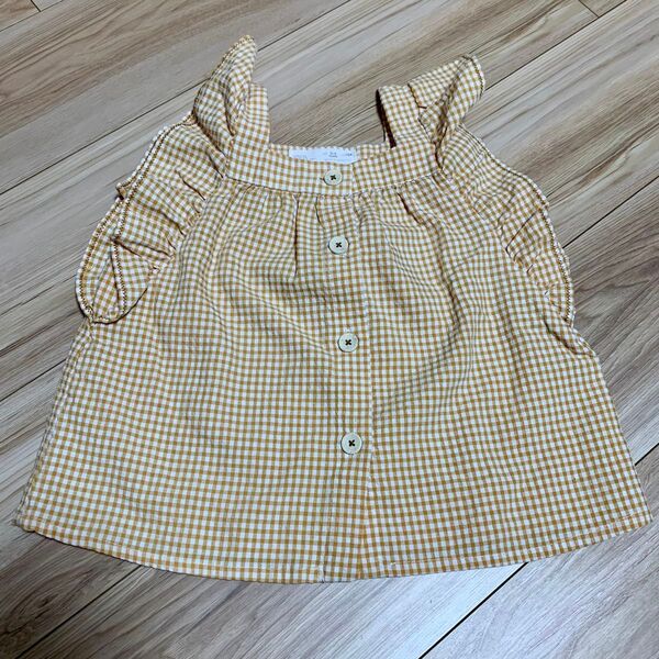 ZARA baby ザラ チェック フリル キャミソール サイズ 104 3〜4y トップス