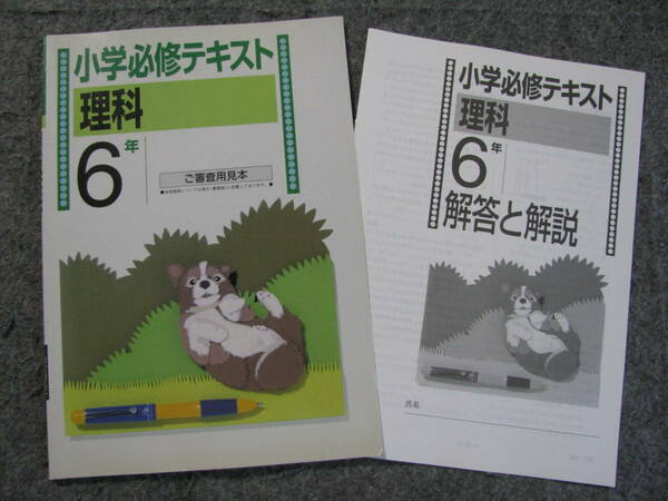 塾教材 小６理科 小学必修テキスト 標準版＋別冊解答解説付 文理 書き込みなし 送料無料！