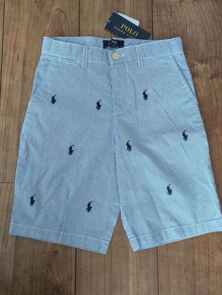 新品タグ付き ポロラルフローレン ロゴ入り ショートパンツ 130cm POLO RALPH LAUREN