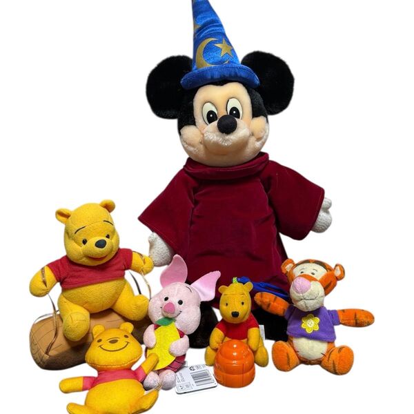 レトロ 東京ディズニーランド ぬいぐるみ ファンタジア 魔法使いミッキー セット