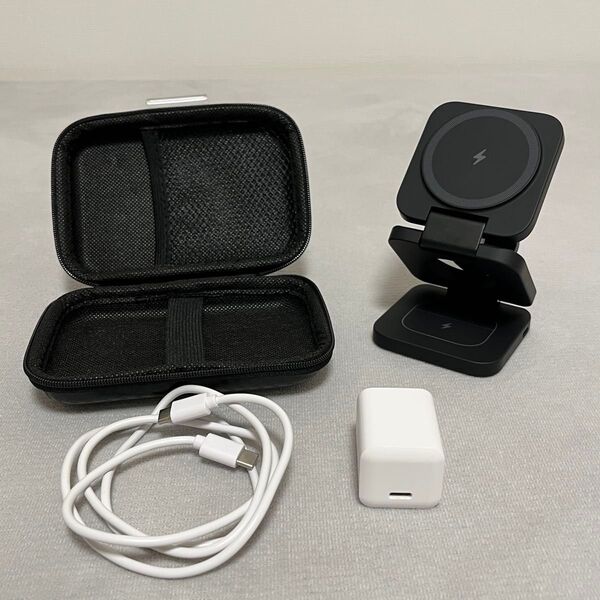 【美品】3in1ワイヤレス充電器 KUXIU X55 トラベル